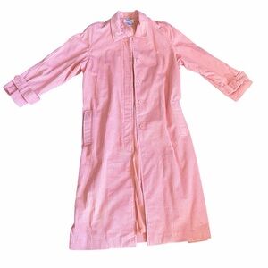 Vintage Avon Baby Pink Corduroy Ankle-Length Coat Size Large